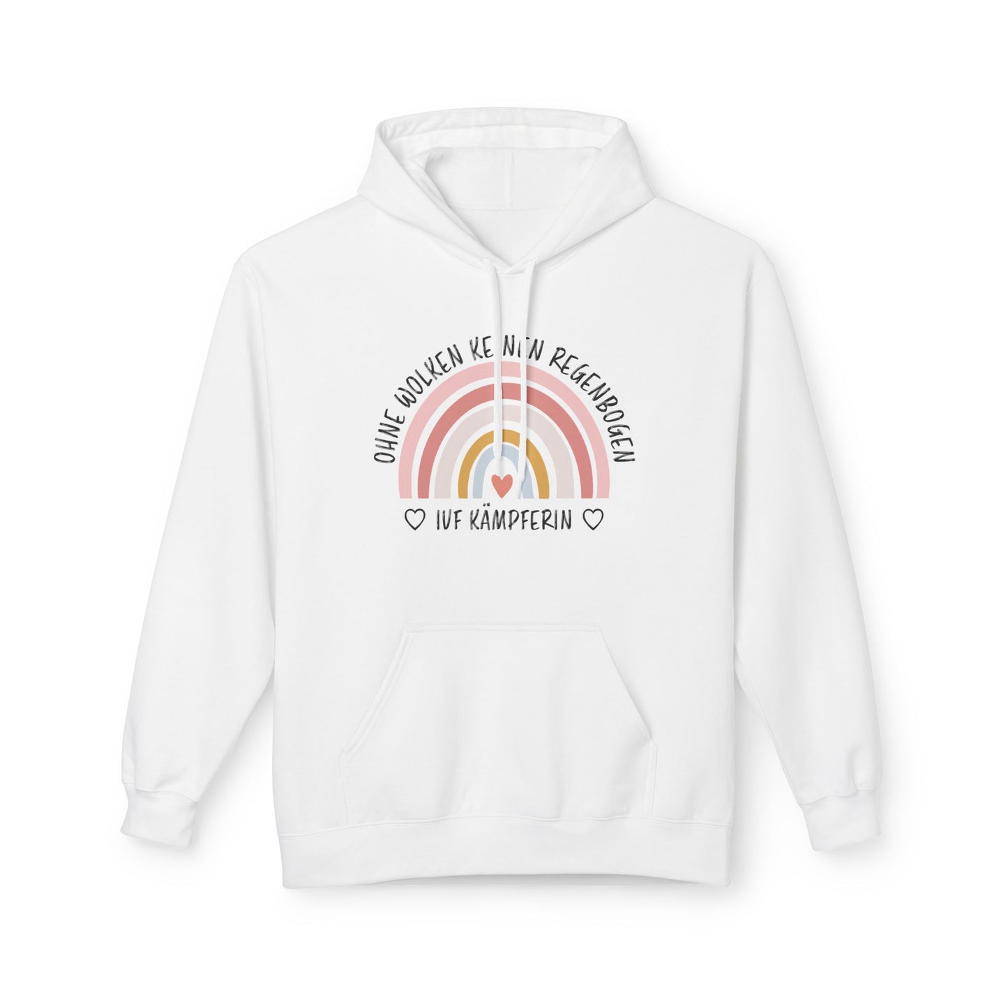 Rainbow Camper Unisex Fleece Hoodie, Cozy Sweatshirt, Camper Gift, Camping Apparel, Rainbow Design, Outdoor Lover Hoodie