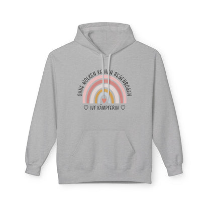 Rainbow Camper Unisex Fleece Hoodie, Cozy Sweatshirt, Camper Gift, Camping Apparel, Rainbow Design, Outdoor Lover Hoodie