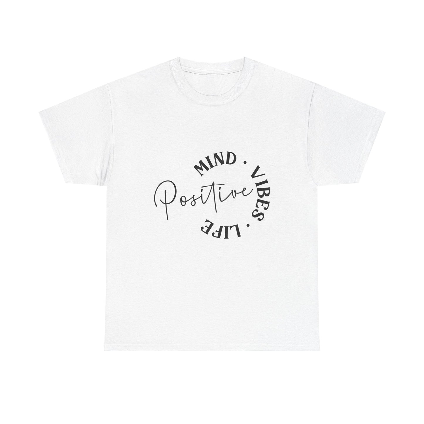 Positive Vibes Unisex Tee, Mind Vibes Life T-Shirt, Motivational Cotton Tee, Casual Wear, Gift for Friends, Everyday Style