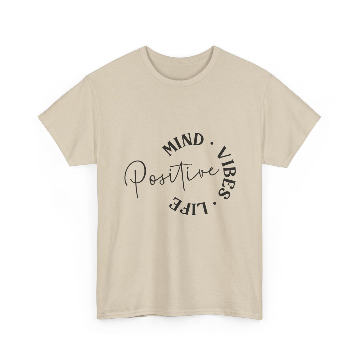 Positive Vibes Unisex Tee, Mind Vibes Life T-Shirt, Motivational Cotton Tee, Casual Wear, Gift for Friends, Everyday Style