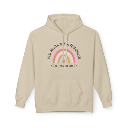 Rainbow Camper Unisex Fleece Hoodie, Cozy Sweatshirt, Camper Gift, Camping Apparel, Rainbow Design, Outdoor Lover Hoodie