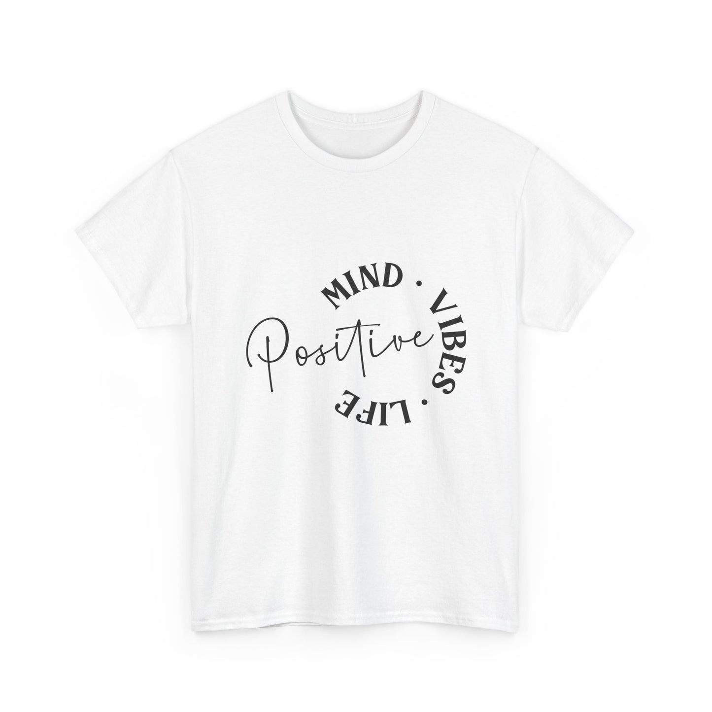 Positive Vibes Unisex Tee, Mind Vibes Life T-Shirt, Motivational Cotton Tee, Casual Wear, Gift for Friends, Everyday Style