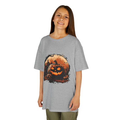 Halloween Pumpkin Kids Tee, Spooky T-Shirt for Children, Autumn Apparel, Trick or Treat Ready, Fall Festival Outfit, Fun Halloween Gift
