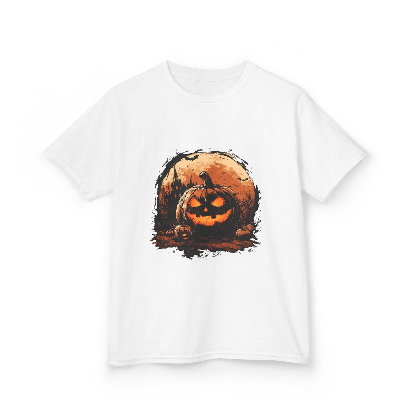 Halloween Pumpkin Kids Tee, Spooky T-Shirt for Children, Autumn Apparel, Trick or Treat Ready, Fall Festival Outfit, Fun Halloween Gift