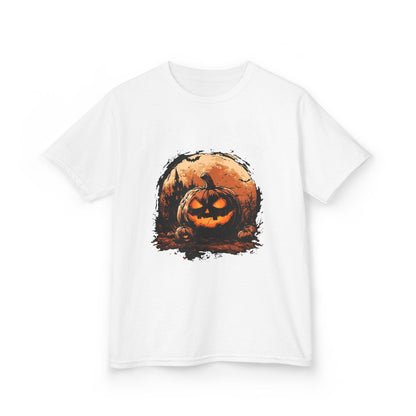 Halloween Pumpkin Kids Tee, Spooky T-Shirt for Children, Autumn Apparel, Trick or Treat Ready, Fall Festival Outfit, Fun Halloween Gift
