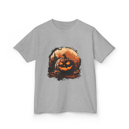 Halloween Pumpkin Kids Tee, Spooky T-Shirt for Children, Autumn Apparel, Trick or Treat Ready, Fall Festival Outfit, Fun Halloween Gift