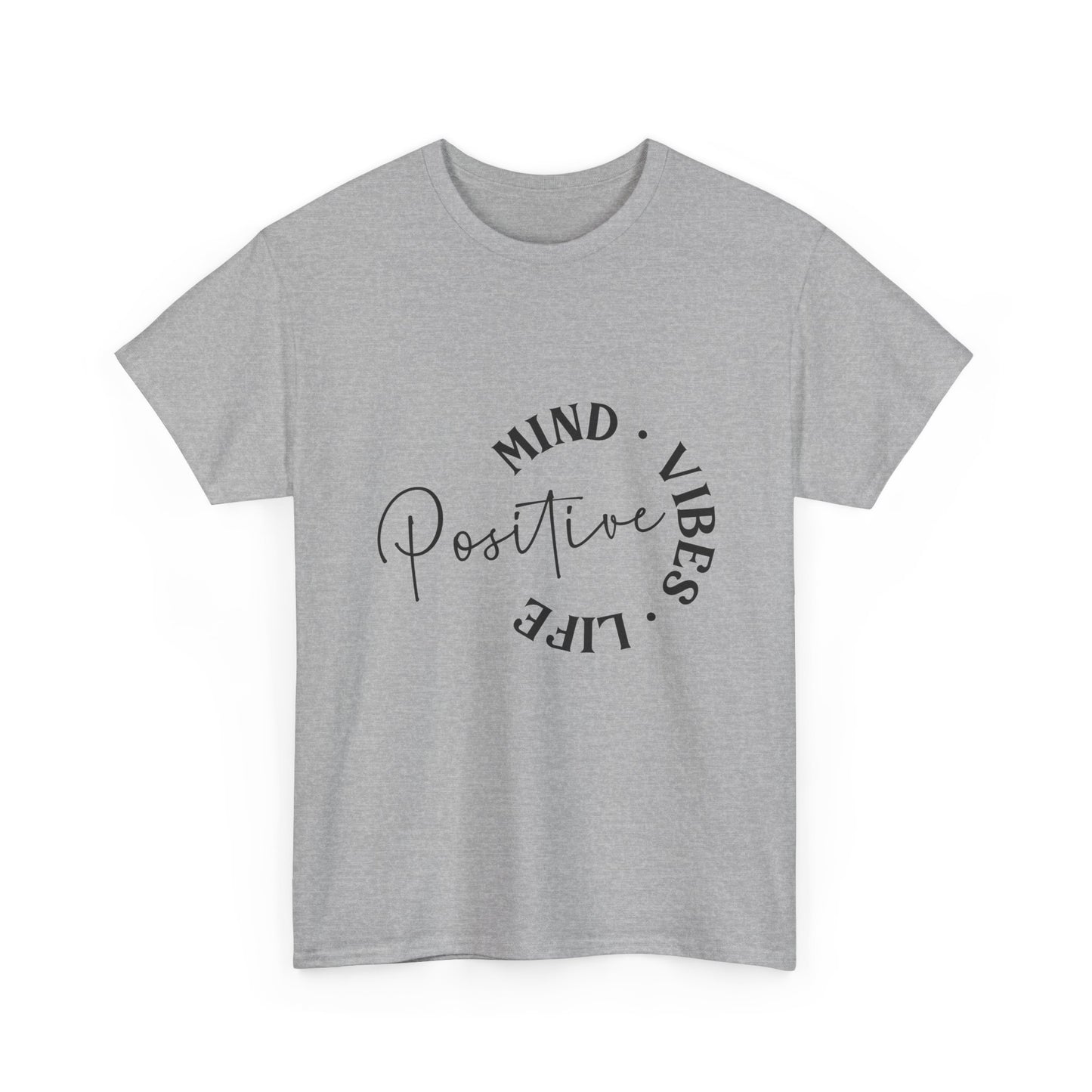 Positive Vibes Unisex Tee, Mind Vibes Life T-Shirt, Motivational Cotton Tee, Casual Wear, Gift for Friends, Everyday Style