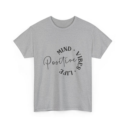 Positive Vibes Unisex Tee, Mind Vibes Life T-Shirt, Motivational Cotton Tee, Casual Wear, Gift for Friends, Everyday Style