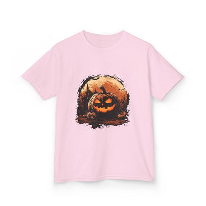 Halloween Pumpkin Kids Tee, Spooky T-Shirt for Children, Autumn Apparel, Trick or Treat Ready, Fall Festival Outfit, Fun Halloween Gift