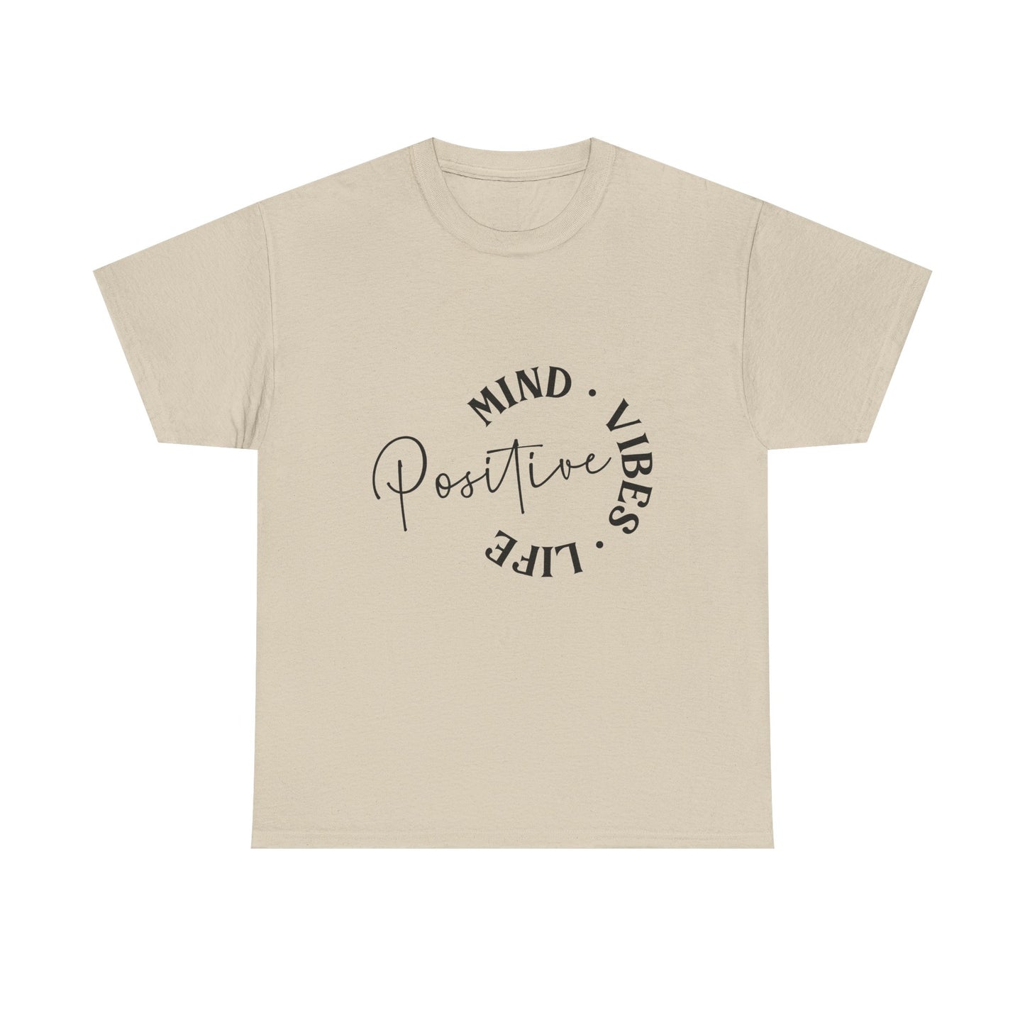 Positive Vibes Unisex Tee, Mind Vibes Life T-Shirt, Motivational Cotton Tee, Casual Wear, Gift for Friends, Everyday Style