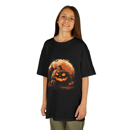Halloween Pumpkin Kids Tee, Spooky T-Shirt for Children, Autumn Apparel, Trick or Treat Ready, Fall Festival Outfit, Fun Halloween Gift