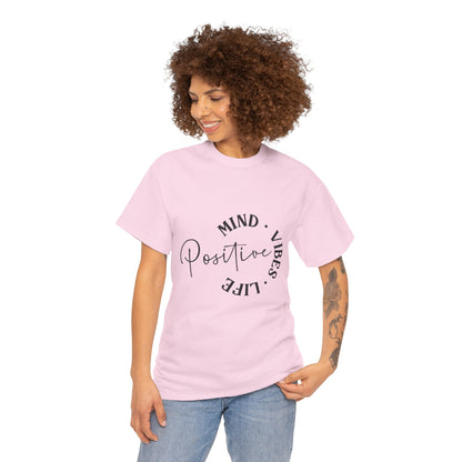 Positive Vibes Unisex Tee, Mind Vibes Life T-Shirt, Motivational Cotton Tee, Casual Wear, Gift for Friends, Everyday Style