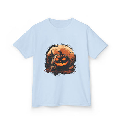Halloween Pumpkin Kids Tee, Spooky T-Shirt for Children, Autumn Apparel, Trick or Treat Ready, Fall Festival Outfit, Fun Halloween Gift