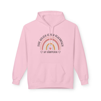 Rainbow Camper Unisex Fleece Hoodie, Cozy Sweatshirt, Camper Gift, Camping Apparel, Rainbow Design, Outdoor Lover Hoodie