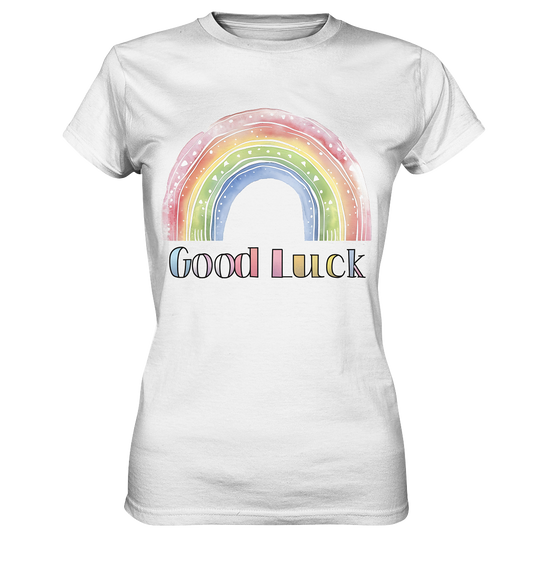 Kinderwunsch Ladies Premium Tshirt - Good Luck Rainbow - Sinjenvibes
