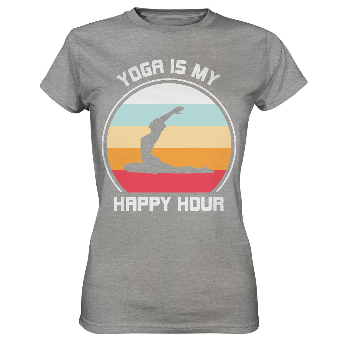 Zenvibes Tee Ladies Premium Tshirt - Happy Yoga - Sinjenvibes