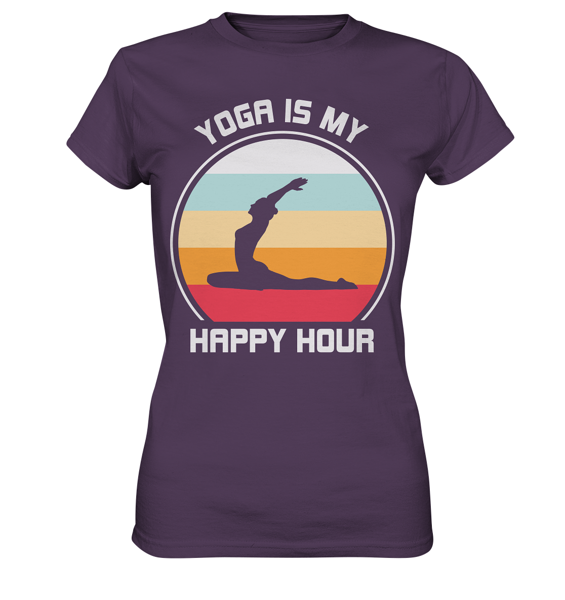 Zenvibes Tee Ladies Premium Tshirt - Happy Yoga - Sinjenvibes
